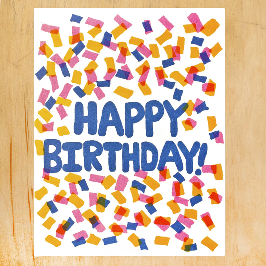 Birthday Confetti Riso Card