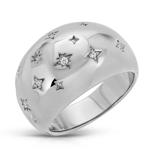 Silver Cosmic XL Dome Ring