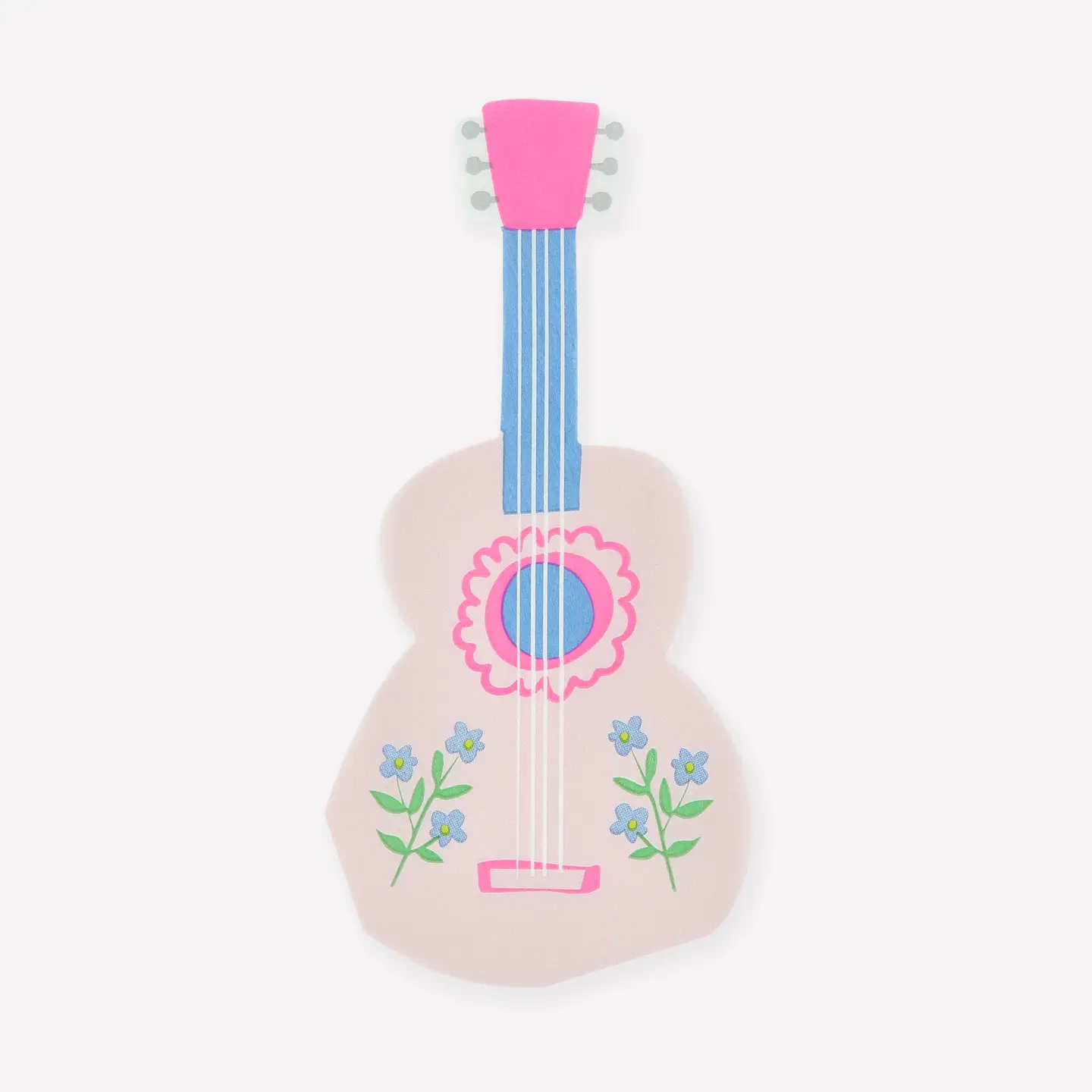 Pink Guitar Shaped Napkins