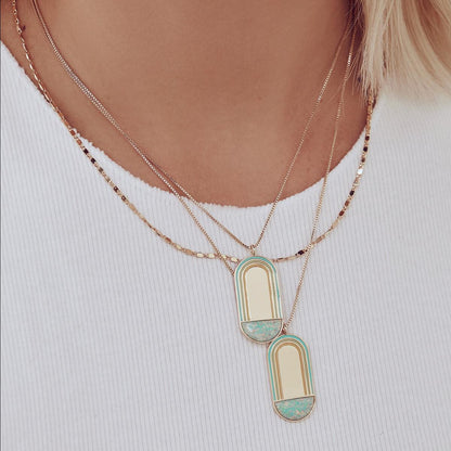 Shimmer Flat Chain Necklace
