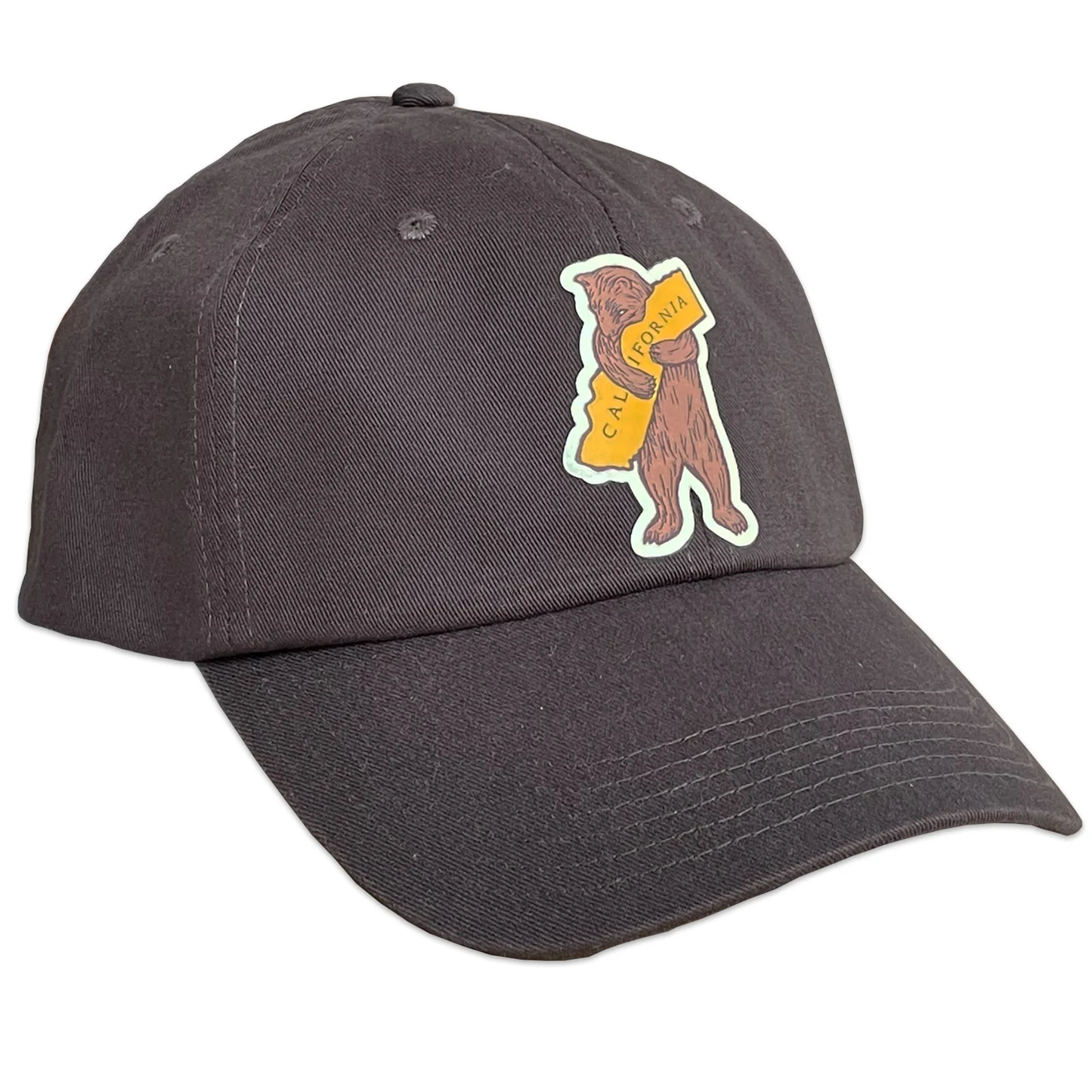 Bear Hug Embroidered Baseball Cap, Coffee Brown