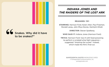 Quintessential Quotes: A Quiz Deck on Movies of the ’80s,