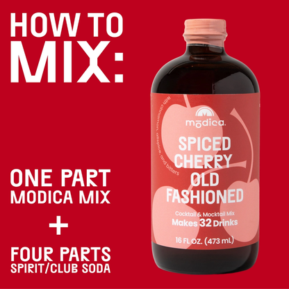 Spiced Cherry Old Fashioned Cocktail + Mocktail Mix