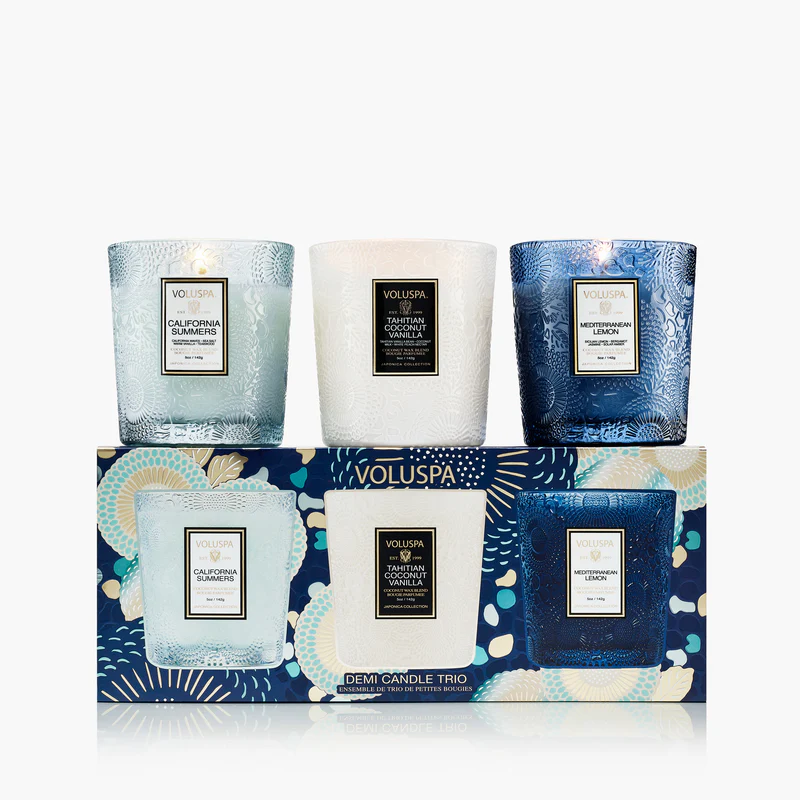Coastal Getaway Demi Candle Trio