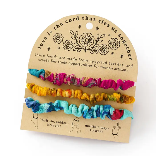 Priya Multi-Use Scrunchie/Bracelet, Set of 3