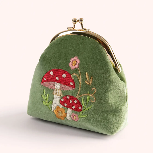 Toadstools Velvet Coin Pouch