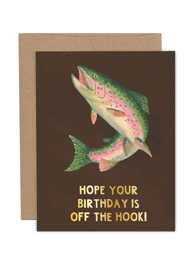 Off The Hook Fishing Birthday Card