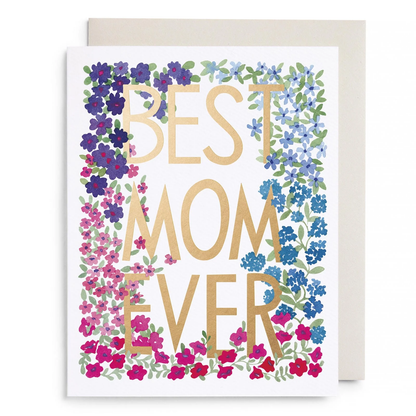 Best Mom Flower Frame Card