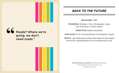 Quintessential Quotes: A Quiz Deck on Movies of the ’80s,