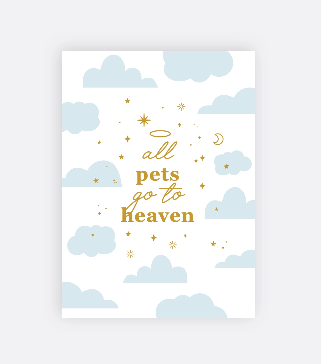 Pet Heaven Sympathy Card