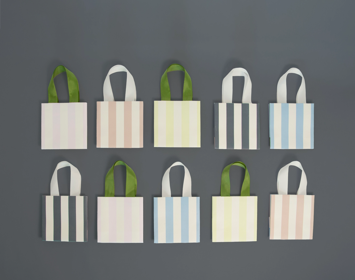 Striped, 10 Piece Gift Bag & Tissue Set