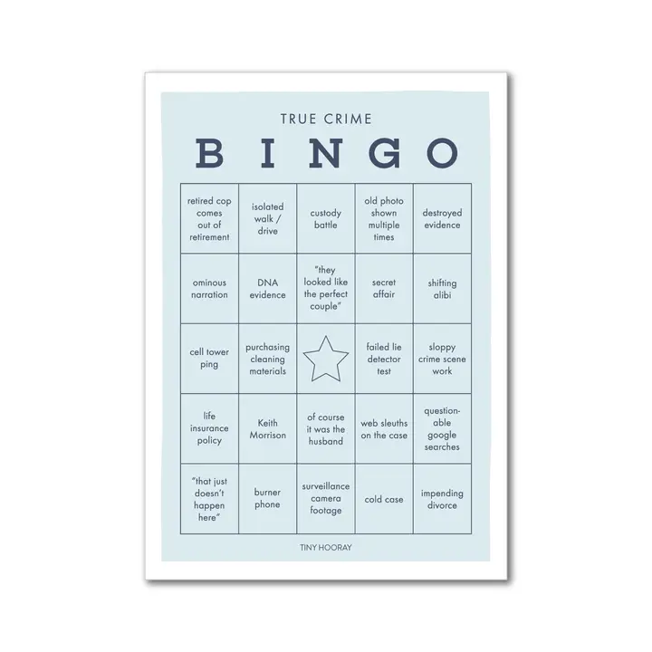 True Crime Bingo Game