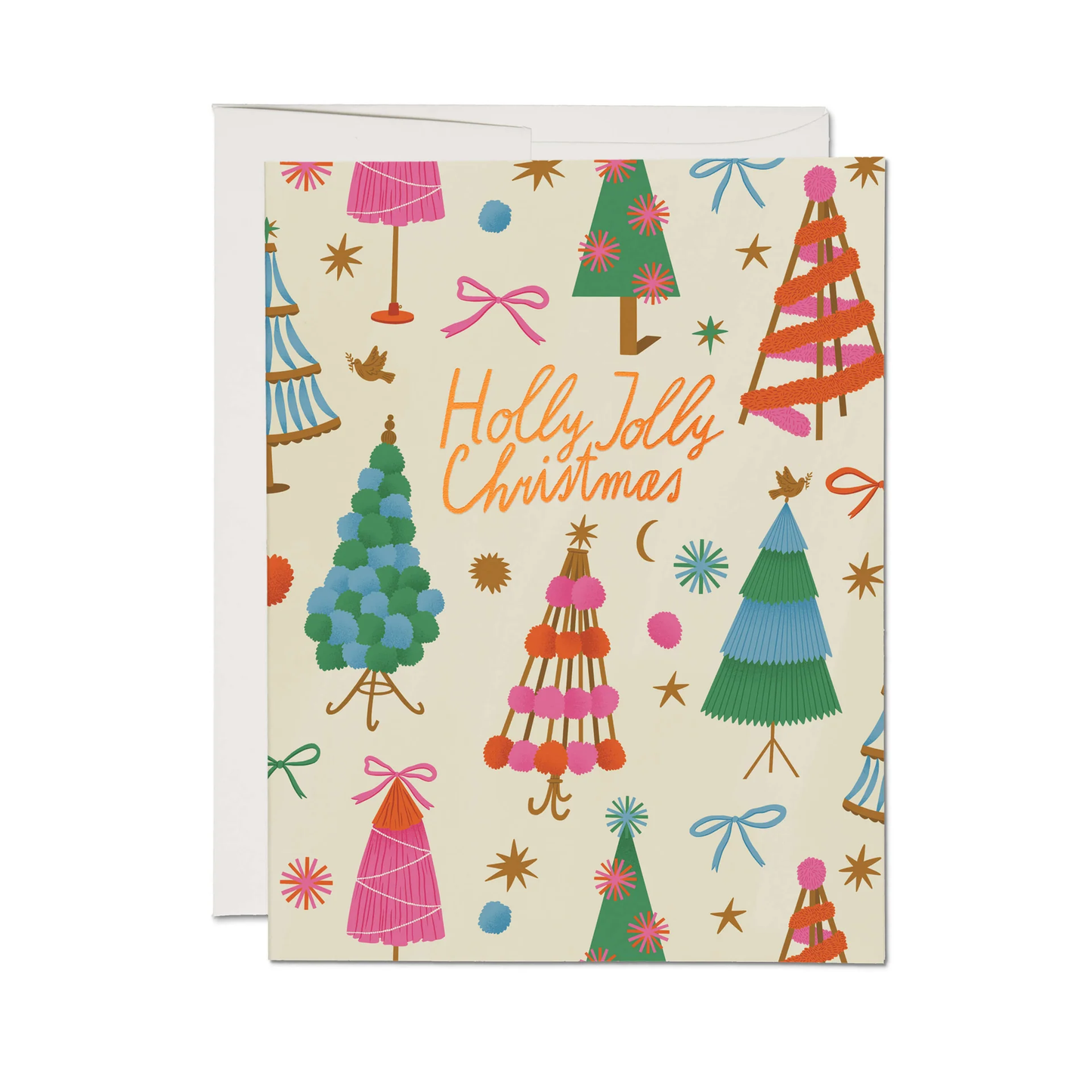 Holly Jolly Trees Boxed Set of 8