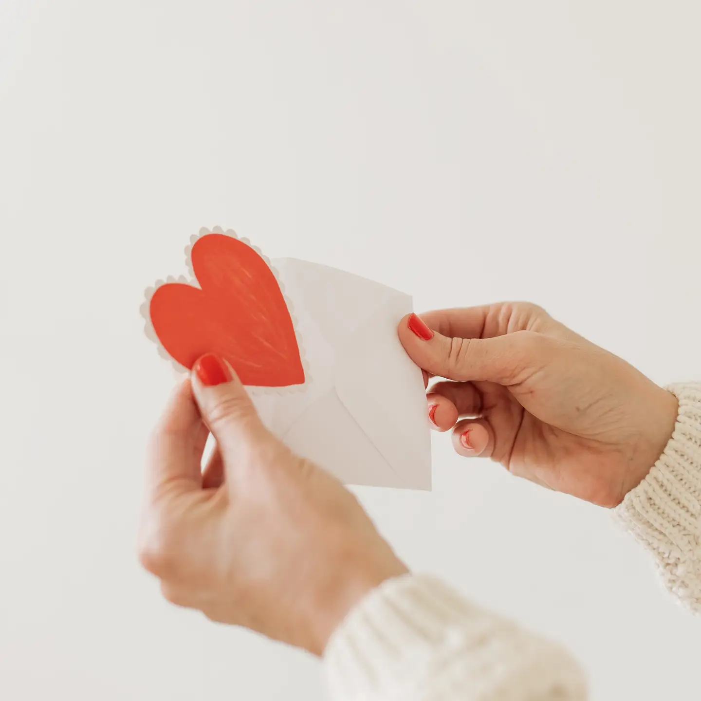 Heart Doily Mini Flat Note, Set of 6