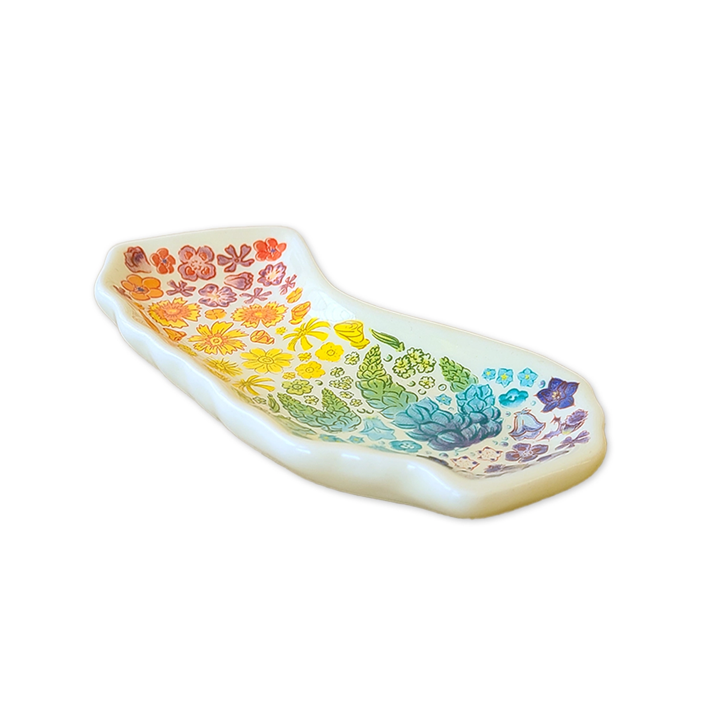 Rainbow Floral Trinket Tray