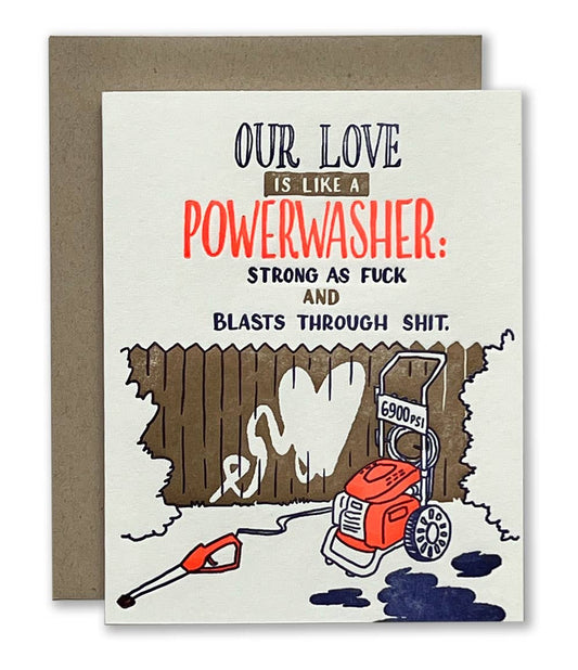 Our Love is a Powerwasher Card