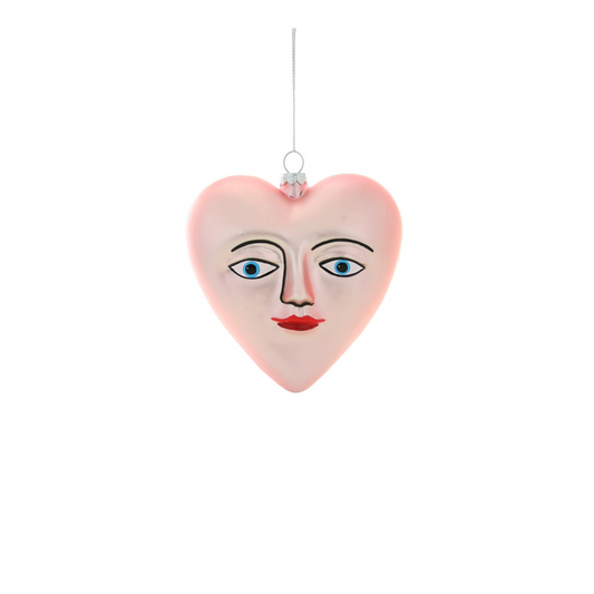 BLUE EYED HEART ORNAMENT