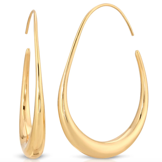 Gold Fluid Hoops