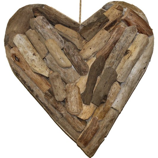 Driftwood Heart Solid, Lg