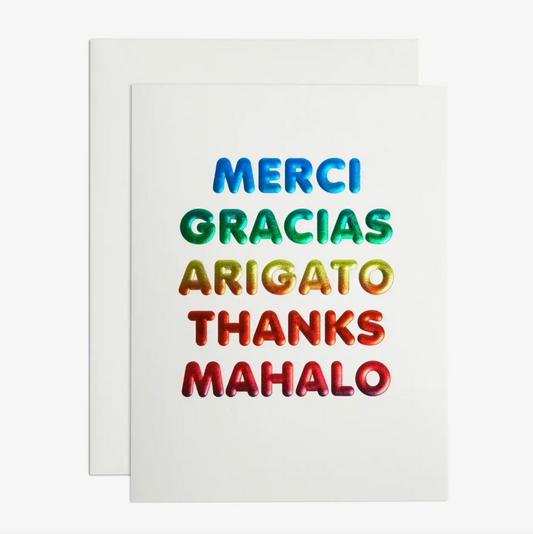 Thanks Languages Set of 6 Cards