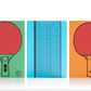 Table Tennis Notebooks, Set of 3