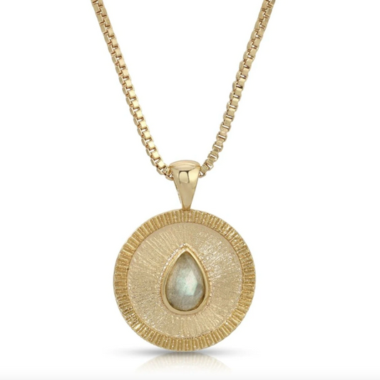 Starlight Coin Labradorite Necklace