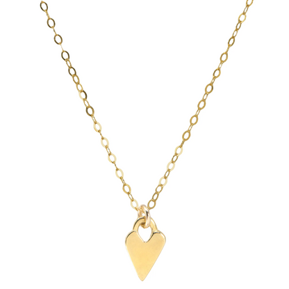 Modern Make a Wish Heart Necklace