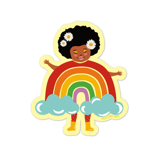 Rainbow Girl Vinyl Sticker