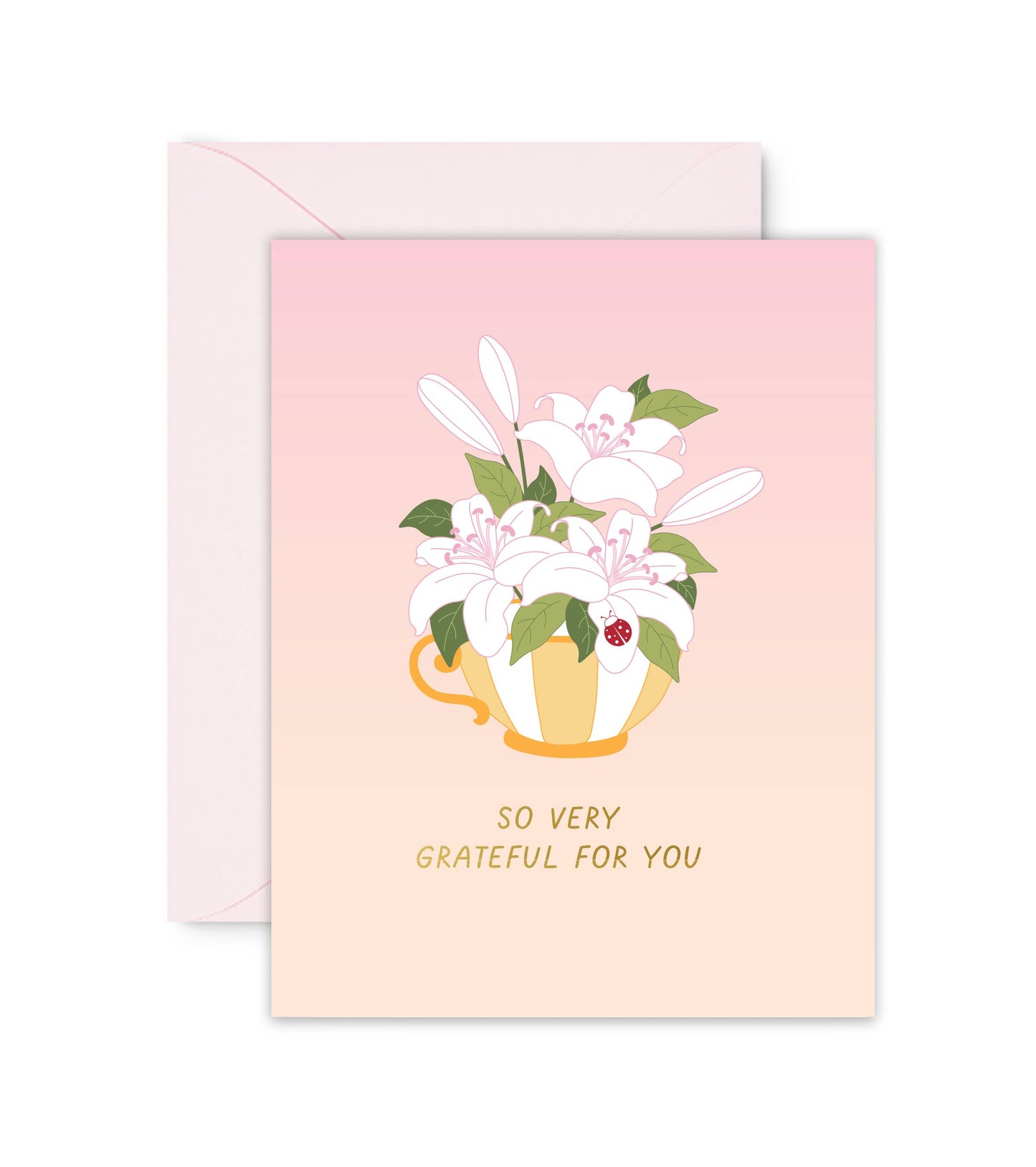 Grateful For You Tea Cup With Lilies