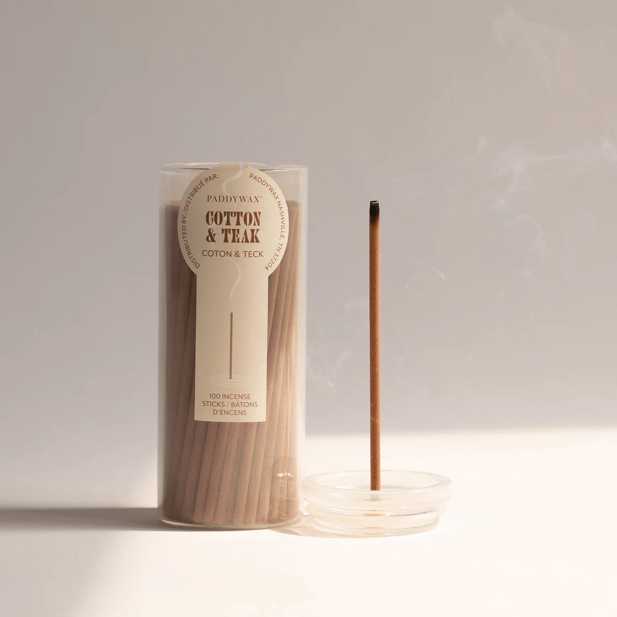 Cotton & Teak Haze Incense Sticks and Holder